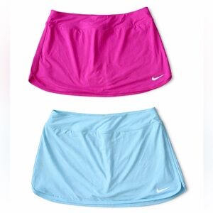 NWT Nike Women's Pink and Blue active tennnis preppy Skirt Set size large